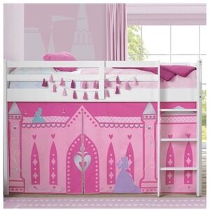 Disney Princess Loft Bed Tent Play Space 74.8 X 35.8 X 37 Inch Machine Washable
